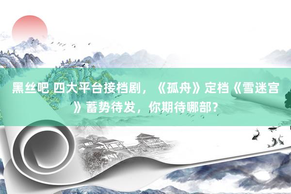 黑丝吧 四大平台接档剧，《孤舟》定档《雪迷宫》蓄势待发，你期待哪部？