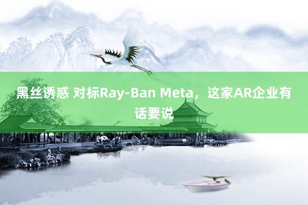 黑丝诱惑 对标Ray-Ban Meta，这家AR企业有话要说