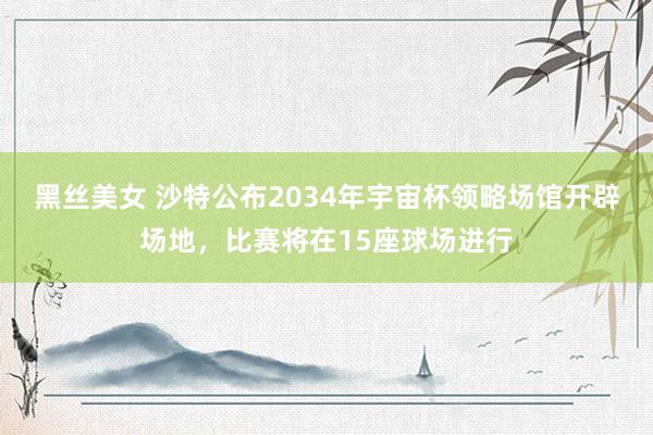 黑丝美女 沙特公布2034年宇宙杯领略场馆开辟场地，比赛将在15座球场进行