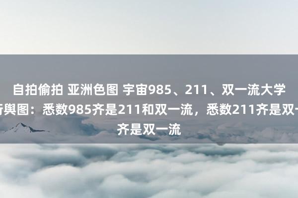 自拍偷拍 亚洲色图 宇宙985、211、双一流大学漫衍舆图：悉数985齐是211和双一流，悉数211齐是双一流