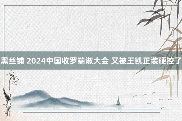 黑丝铺 2024中国收罗端淑大会 又被王凯正装硬控了