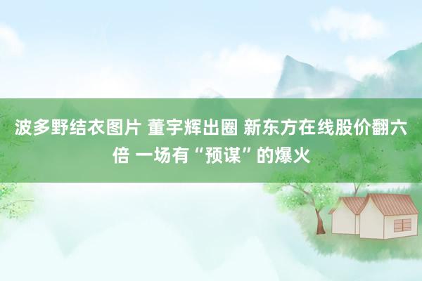 波多野结衣图片 董宇辉出圈 新东方在线股价翻六倍 一场有“预谋”的爆火