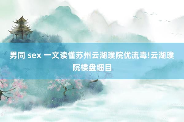 男同 sex 一文读懂苏州云湖璞院优流毒!云湖璞院楼盘细目